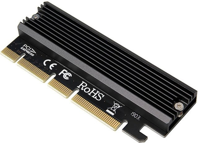 Ninth World NVMe M.2 Adapter M Key auf PCI-e 3.0 Konverter Karte für SSD 2230 2242 2260 2280 in Schwarz - Bild 1