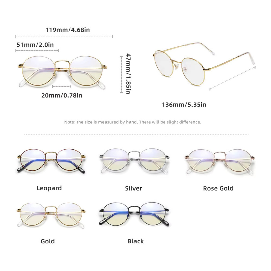 Kingseven Korrektionsbrille, oval, Vollrand, Metall, transparent, Unisex - Bild 2