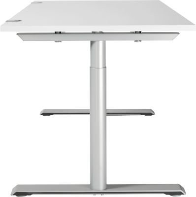 Schäfer Shop Genius Schreibtisch MODENA FLEX mit T-Fuß-Rundrohr, Farbe: weiß, B/T: 160 x 80 cm - Bild 1