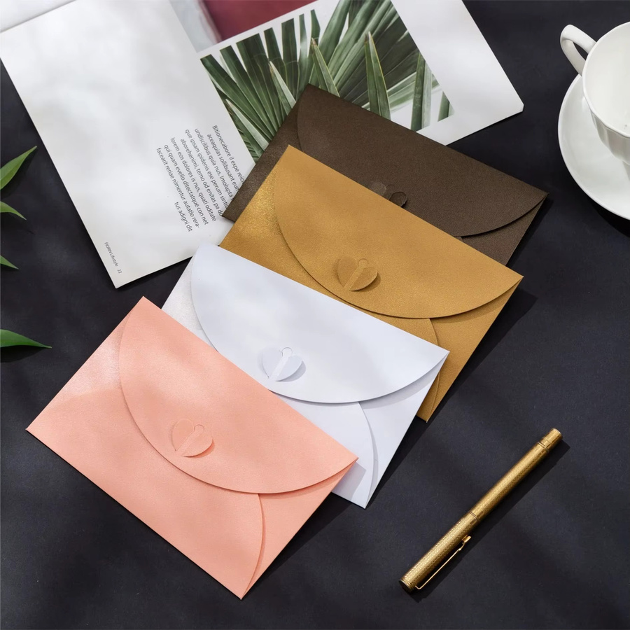 10er Set rosa Schmuckverpackungen aus Papier mit Karten für Halsketten und Ohrringe als Hochzeitsgastgeschenke - Bild 3