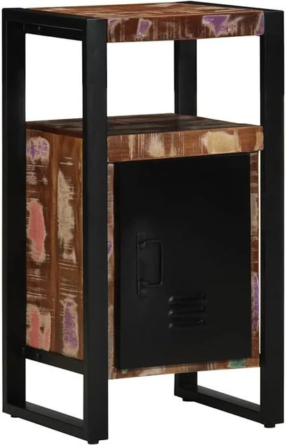 vidaXL Badezimmerschrank aus massivem Holz in Braun mit Regalfächern und Türen, B/T/H: 40 x 35 x 75 cm - Bild 1