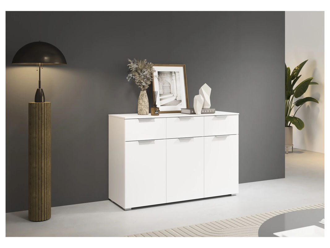 RAUCH Alabama Kommode modern in Weiß mit 3 Türen und 3 Schubladen, Breite: 120 cm - Bild 2