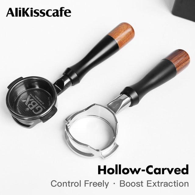 ALIKISSCAFE Kaffee-Siebträger ohne Boden aus Edelstahl in Silber, Präzisionsfilterkorb mit feinem Netz für 58 mm E61 Lelit Flair ECM Espressomaschinen-Zubehör - Bild 1