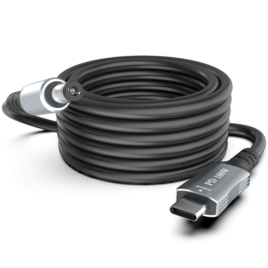 USB C auf DC 5,5 mm x 2,1 mm Laptop-Ladekabel, 20 V PD 100 W, Schwarz - Bild 6