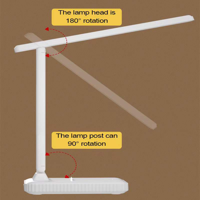 Lyfs LED-Tischlampe in Weiß, dimmbar per Touch, USB wiederaufladbar und faltbar für Schreibtisch und Schlafzimmer - Bild 3