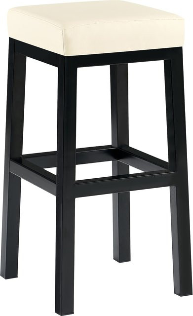 CLP Barhocker Taylor gepolsterter Barstuhl mit Kunstlederbezug und schwarzem Metallgestell, Sitzhöhe: 78 cm - Bild 1