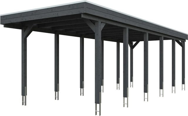 SKANHOLZ Carport Friesland aus Fichte mit Stahl-Dachplatten in Schiefergrau, B: 860 cm, T: 320 cm - Bild 4
