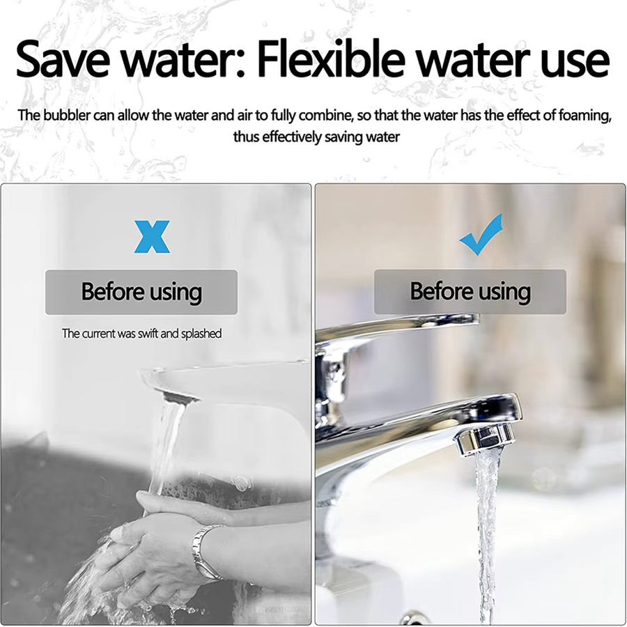 VIBRATITE 3-teiliges Set Wasserhahn-Belüfter aus Messing und Edelstahl für M24-Gewinde mit gemischter Düse zur Wassereinsparung für dein Badezimmer - Bild 5