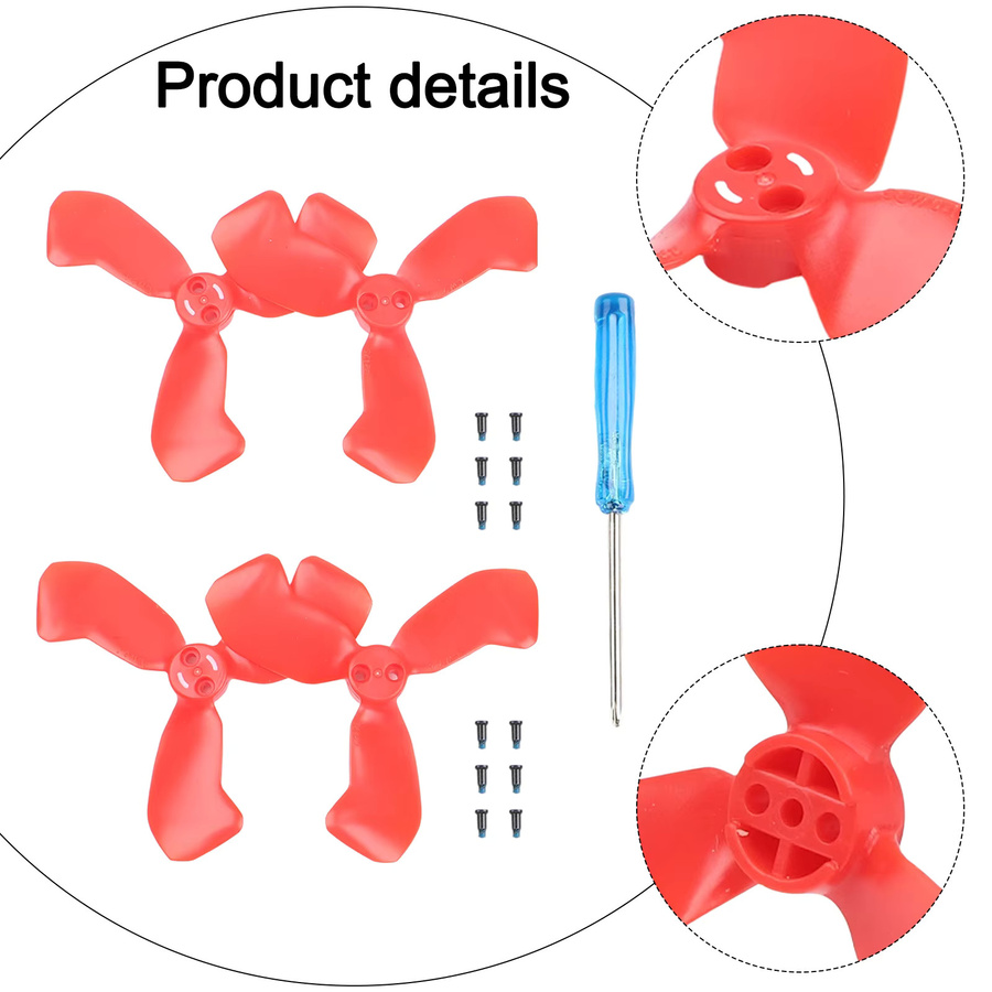 DJI NEO 2 Ersatzpropeller Set mit 3-Blatt-Design in Multicolor und Rot, geräuscharmes Propellerzubehör - Bild 3