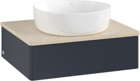 V&B Waschtischunterschrank Antao mit Beleuchtung, Blau lackiert, B/T/H: 60 x 50 x 19 cm - Bild 1