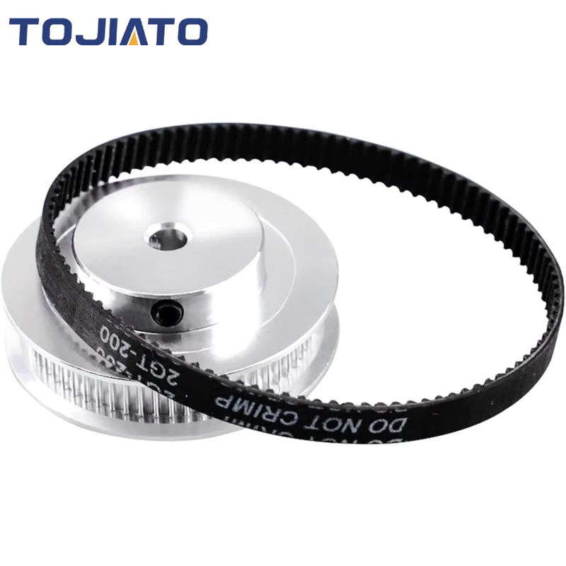 Tojiato GT2 Synchronriemensatz mit 60 und 20 Zähnen, 1:3 Untersetzungsverhältnis, Bandbreite: 6 mm, Farbe: Silber - Bild 4