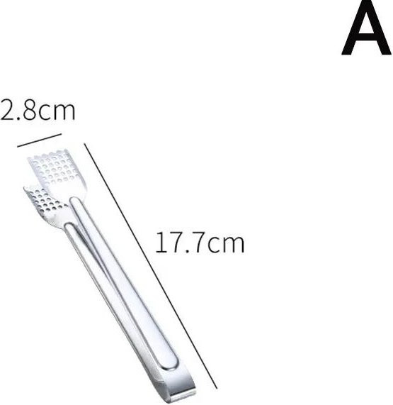 Yiran Furniture Edelstahl Lebensmittelzange für BBQ und Küche in Weiß und Silber - Bild 1