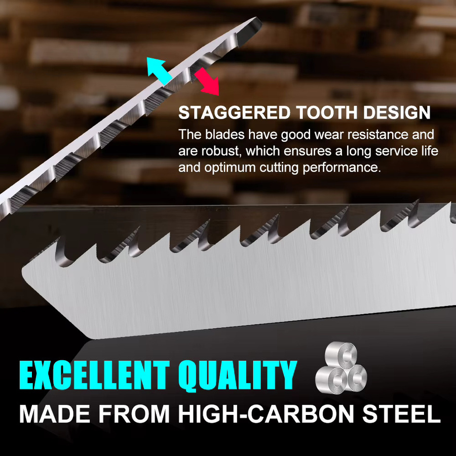 XCAN T101BR Stichsägeblätter Set aus HCS mit T-Schaft für Holz und Metall, 5 Stück - Bild 3