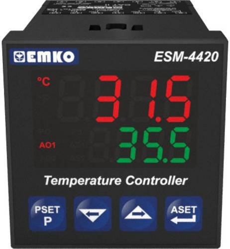 Emko ESM-4420.2.20.0.1/01.02/0.0.0.0 Temperaturregler in Schwarz für J, K, R, S, T, Pt100 mit 2-Punkt, P, PI, PD, PID Steuerung und Relais 5 (-200 bis 1700°C) - Bild 1