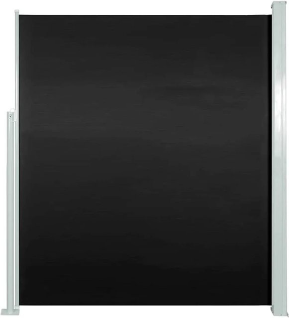 Furnicato Seitenmarkise mit automatischem Aufrollmechanismus aus Polyester und Stahl, Schwarz, B: 300 cm, H: 160 cm - Bild 1