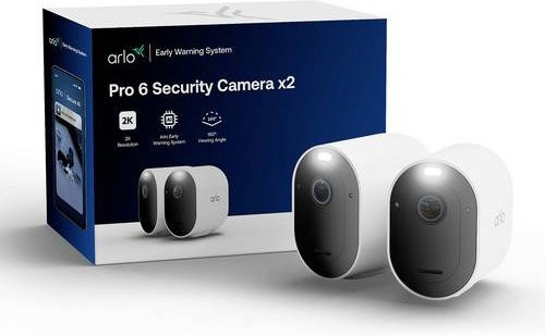 Arlo Pro 6 2-Cam VMC4270P-100EUS IP-Überwachungskamera Set in Weiß mit Wi-Fi - Bild 1