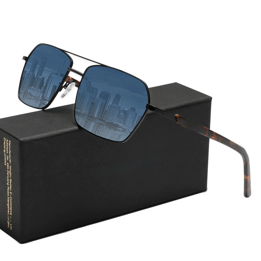 KINGSEVEN Sonnenbrille, Metall, Vollrand, Square, polarisiert, Herren - Bild 7