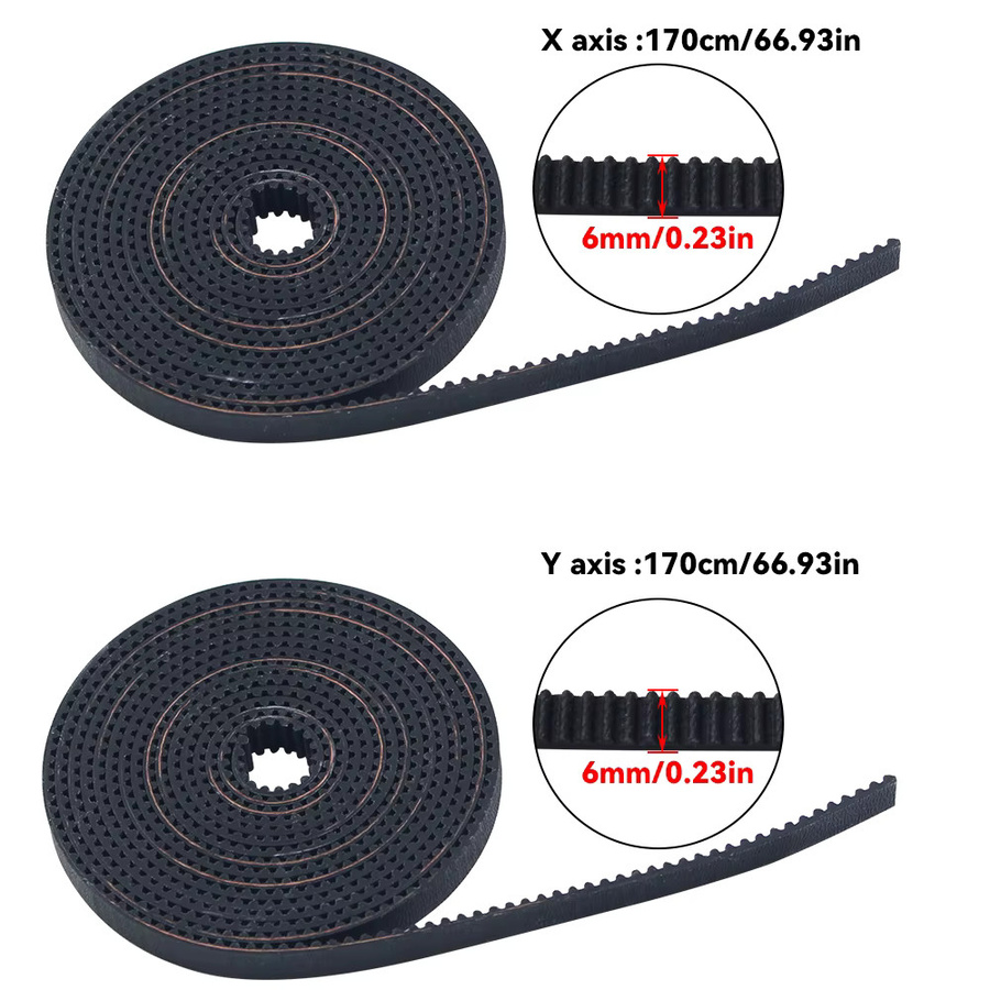 Snapmaker U1 XY-Achsen-Riemenkit mit hochpräzisem 6mm GT-Riemen in Schwarz für FDM-3D-Drucker - Bild 2