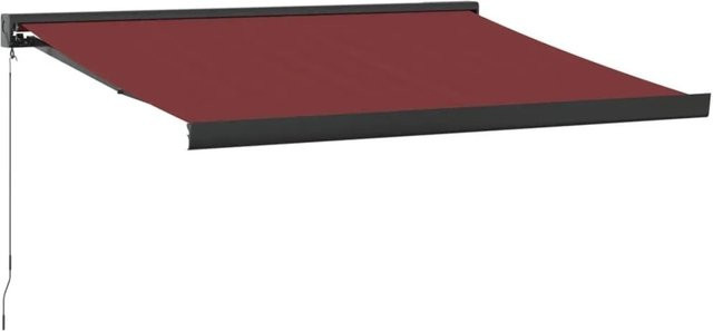 vidaXL Markise manuell Weinrot B: 350 cm, T: 250 cm - Bild 1