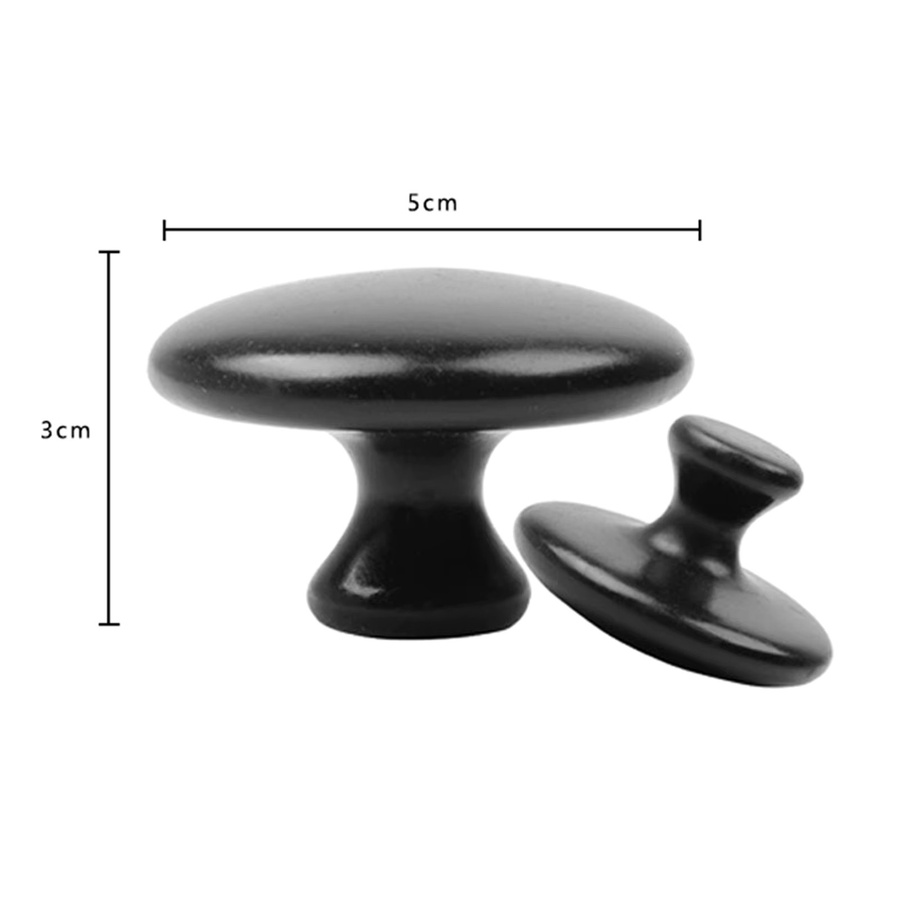 Pilzform Massagesteinwärmer aus Basalt, Gesicht, Unisex - Bild 3