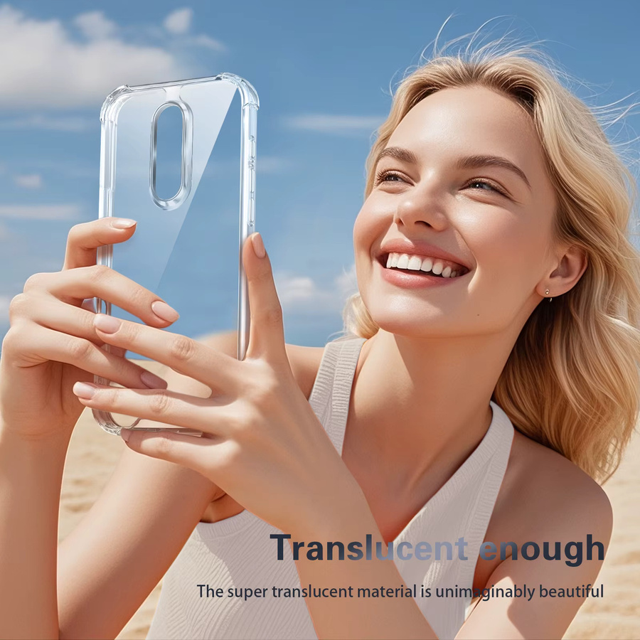 OnePlus 6 Stoßfeste Silikon-Handyhülle mit Luftpolster-Schutz, transparent matt, Rückseite-Abdeckung für Modelle A6000 und A6003 - Bild 3
