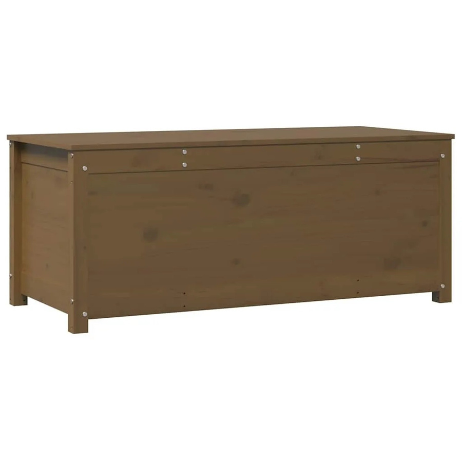 vidaXL Truhe aus massivem Kiefernholz in Honigbraun, B/T/H: 110 x 50 x 45,5 cm - Bild 2