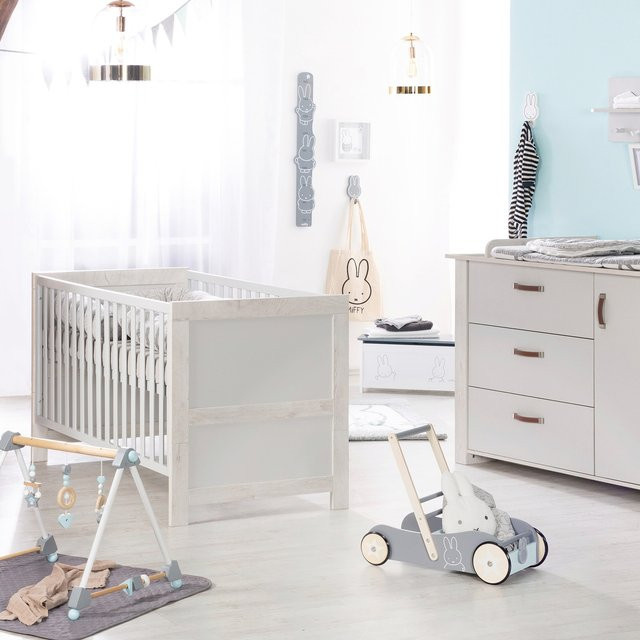 Roba Kombi-Kinderbett Mila in Eiche, Weiß, Grau und Lichtgrau, B/T/H: 140 x 70 x 82 cm - Bild 1