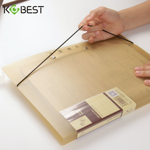 KOBEST Clip-Ordner A3 für Dokumente und Papier in Beige und Braun aus Kunststoff - Bild 1