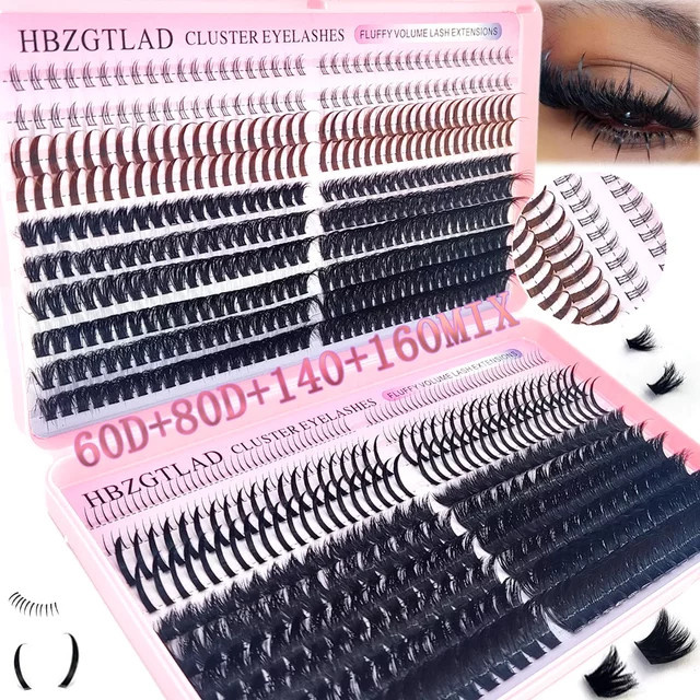 AMSDCN Wimpernbüschel, Black, Unisex - Bild 1