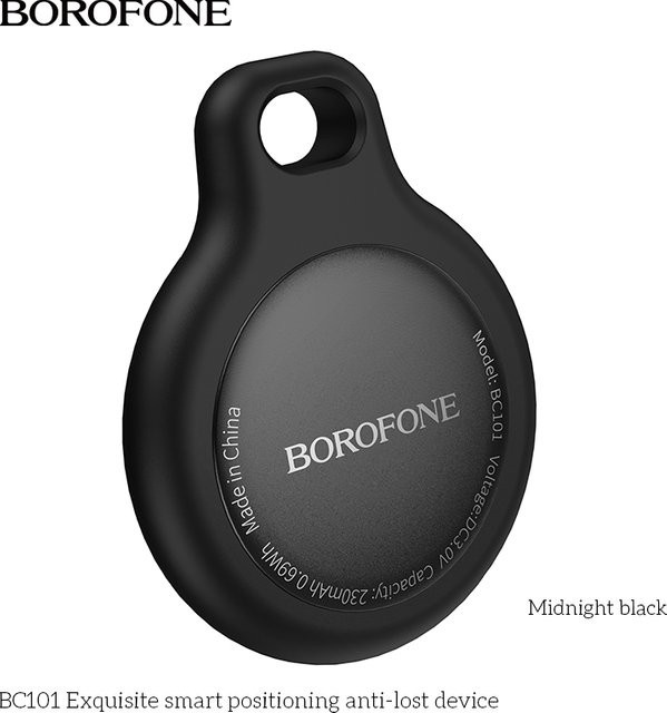 HOCO BC101 GPS Bluetooth Tracker mit Hülle, wasserdicht, kompatibel mit iOS, Farbe: Schwarz - Bild 1