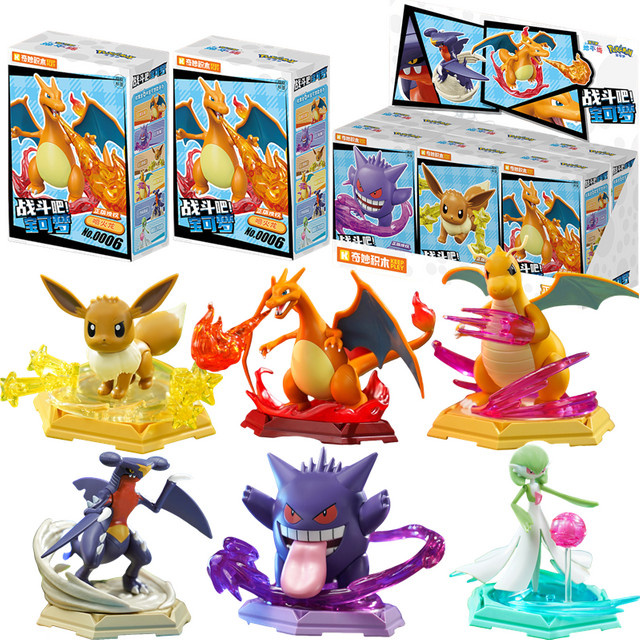 Keeppley Pokémon Gengar Charizard Eevee Dragonite Gardevoir Garchomp, Anime Figur Modell, Blind Box - Bild 1