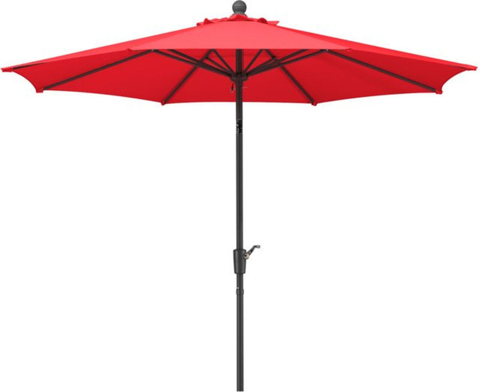 Schneider Sonnenschirm Harlem Marktschirm aus Polyester und Stahl in Rot mit Ø 270 cm - Bild 1