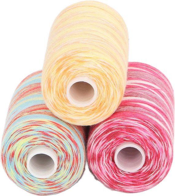 Wosawe Outdoor Sports Nähgarn Set aus Polyester mit 3 Farben und 1000 Yards pro Spule für Nähmaschine und Handnähen - Bild 1