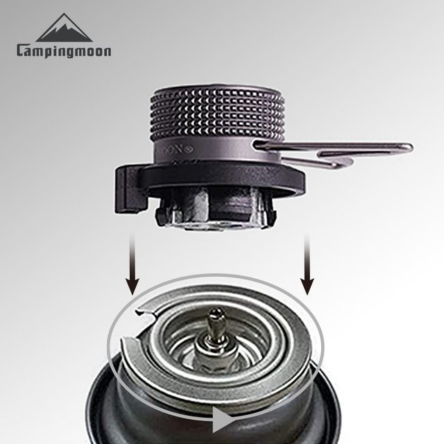 CAMPINGMOON Gasnachfülladapter PRO in Silber für Outdoor-Gaskocher und Propangasflaschen - Bild 1