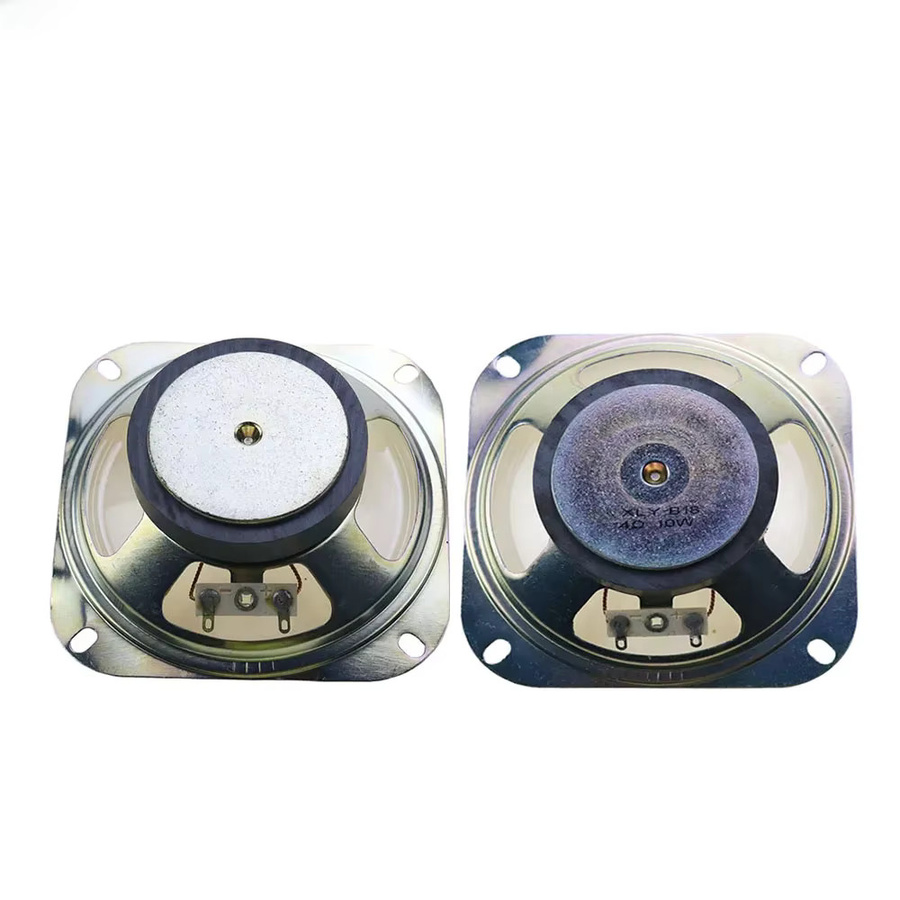 JCD 4 Zoll Quadratischer Lautsprecher 102 Ohm 10W mit wasserdichtem Papierkegel und heller Kappe in Silber, Höhe: 38 mm, Durchmesser: 60 mm - Bild 2