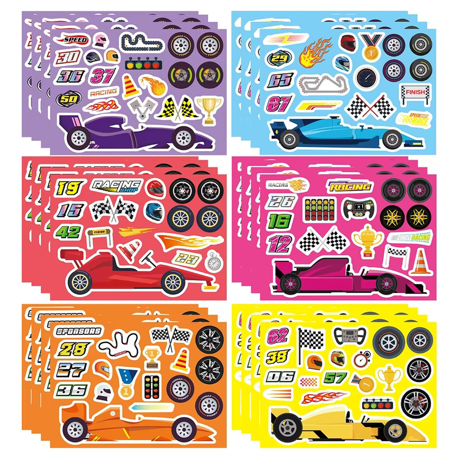GOGOTU Rennwagen Gesicht Puzzle, Bunt / Mehrfarbig - Bild 2