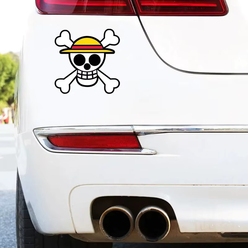 One Piece Luffy Anime Peeking Vinyl-Aufkleber von Bandai in Multicolour für Auto, Laptop und Wasserflaschen - Bild 2