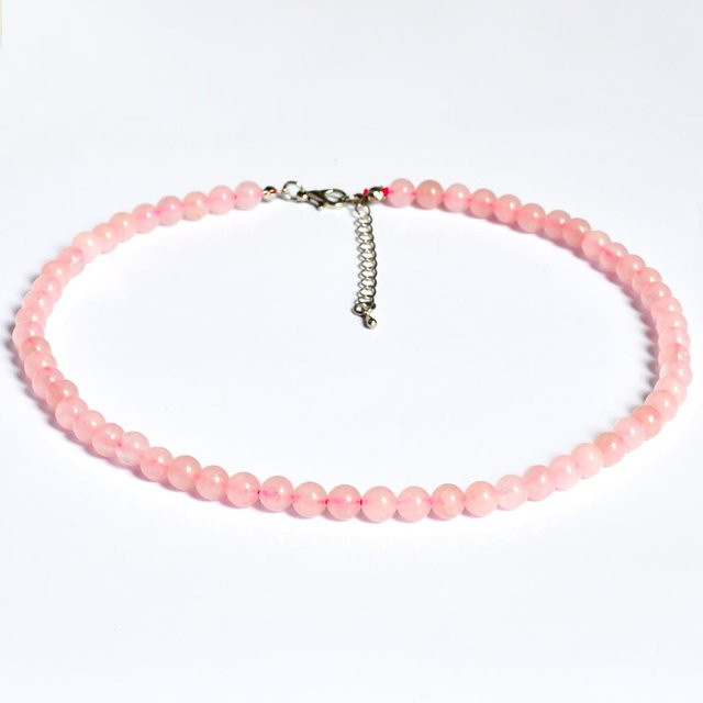 Lucky Star Jewelry Perlenkette Rosenquarz, Zirkon white, Damen - Bild 1