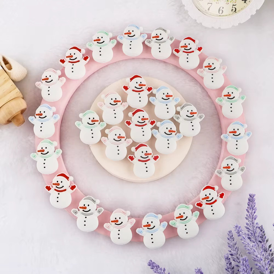 sunrony Fokal Perlen, Cartoon Weihnachten Baum/Lebkuchenmann, Bunt, Unisex - Bild 1