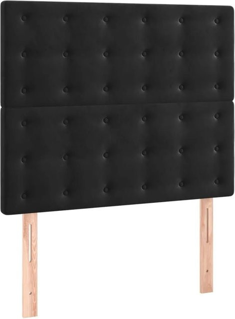 vidaXL Kopfteil für das Bett aus Samt in Schwarz, B/T/H: 100 x 5 x 128 cm - Bild 1