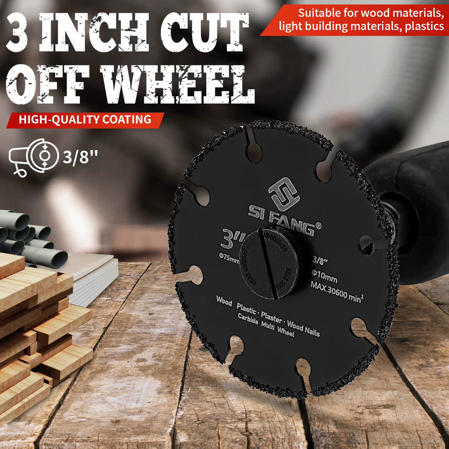 SIFANG Hartmetall-Sägeblatt als Mini-Trennscheibe und Diamantschleifer für Metall, Holz und Kunststoff, Durchmesser: 75 mm - Bild 2