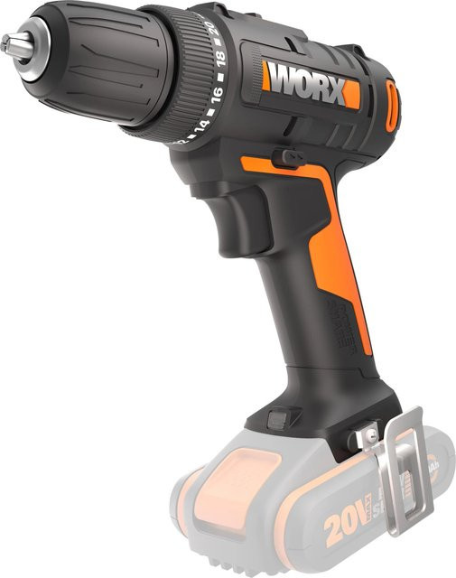 Worx 20 V Akku-Bohrschrauber WX100.9 Solo in Orange mit Worx Powershare - Bild 1