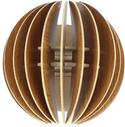 Opviq Wandleuchte Nussbaum MDF, Farbe: Braun, B/H/T: 16,5 x 19,5 x 19,5 cm, E27, 1 Brennstelle - Bild 1