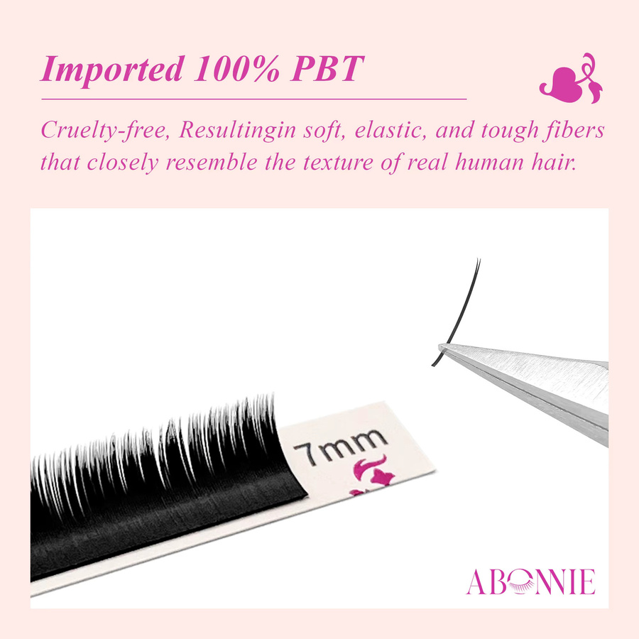 Abonnie Cilios Ellipse Bottom Lashes Wimpernverlängerung, mattschwarz, 5–7 mm - Bild 2