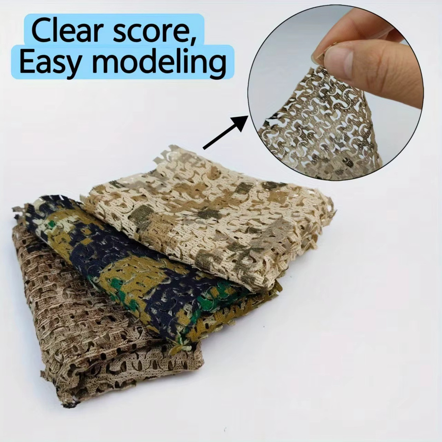 Beiges Abdecknetz für Sandtisch-Szenen und DIY-Mikrolandschaften als dekoratives Tarntuch - Bild 5
