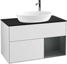 V&B Waschtischunterschrank Finion 100 in Weiß lackiert, B/T/H: 100 x 50,1 x 50,1 cm - Bild 1