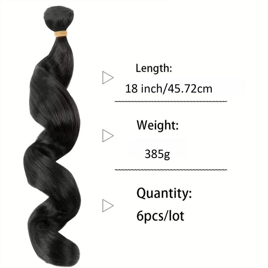 Belle Show Body Wave Haarbündel, synthetische Haarverlängerungen, Schwarz, Damen - Bild 2