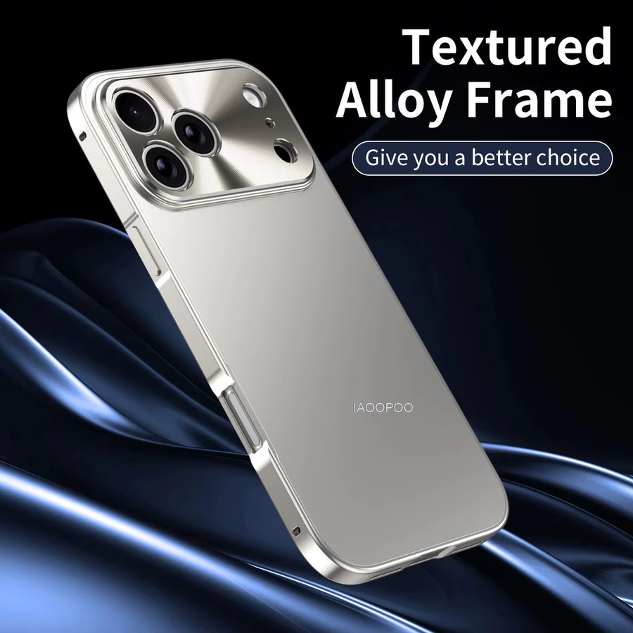 iAOOPOO Stoßfeste iPhone Schutzhülle mit magnetischem Aluminiumrahmen und Kunststoffrückseite in Schwarz für iPhone 17 Pro Max, iPhone 16, iPhone 15 und iPhone 14 Pro Max - Bild 3