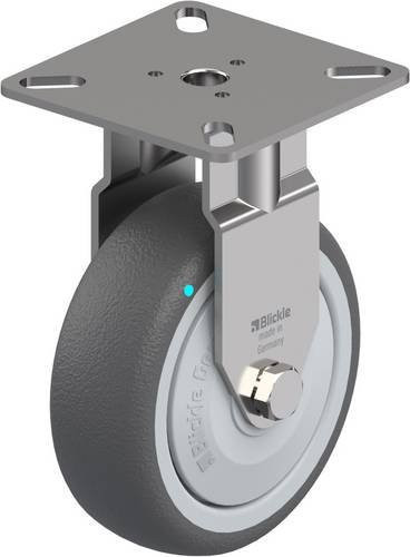 Blickle Bockrolle 760742 BPXA-PATH 75KFD aus Edelstahl in Silber und Grau mit Schraubbefestigung, Rad-Durchmesser: 75 mm, Tragfähigkeit (max.): 75 kg - Bild 1