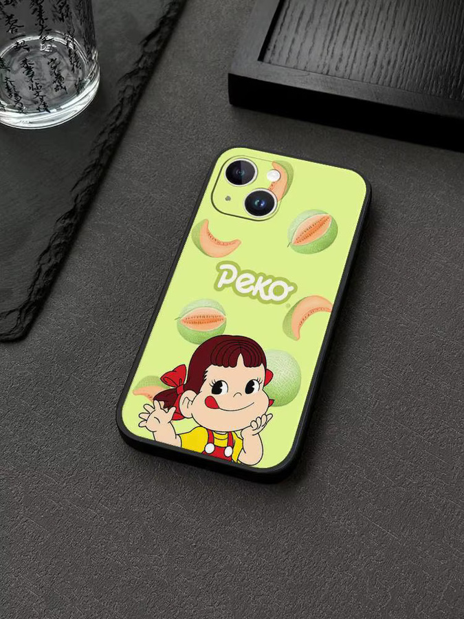 F-Fujiya Milky Peko-Chan Handyhülle aus schwarzem Silikon für Apple iPhone 17 16 15 14 13 12 11 Pro Max Mini X Xs XR - Bild 7